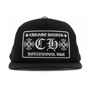 Chrome Hearts Hollywood Trucker Black Hat (Limited Edition)