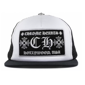 Chrome Hearts Hollywood Trucker Black/White Hat