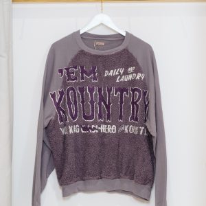 Kapital 30/-Swt Knit X Fur Grizzly Sweatshirt ('Em Kountry) Purple