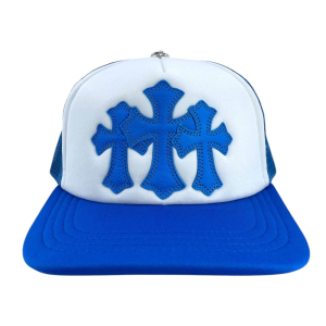 Chrome Hearts Cemetery Trucker Hat White Blue
