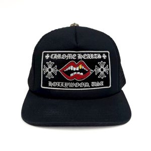 Chrome Hearts Chomper Hollywood Trucker Hat Black/Black