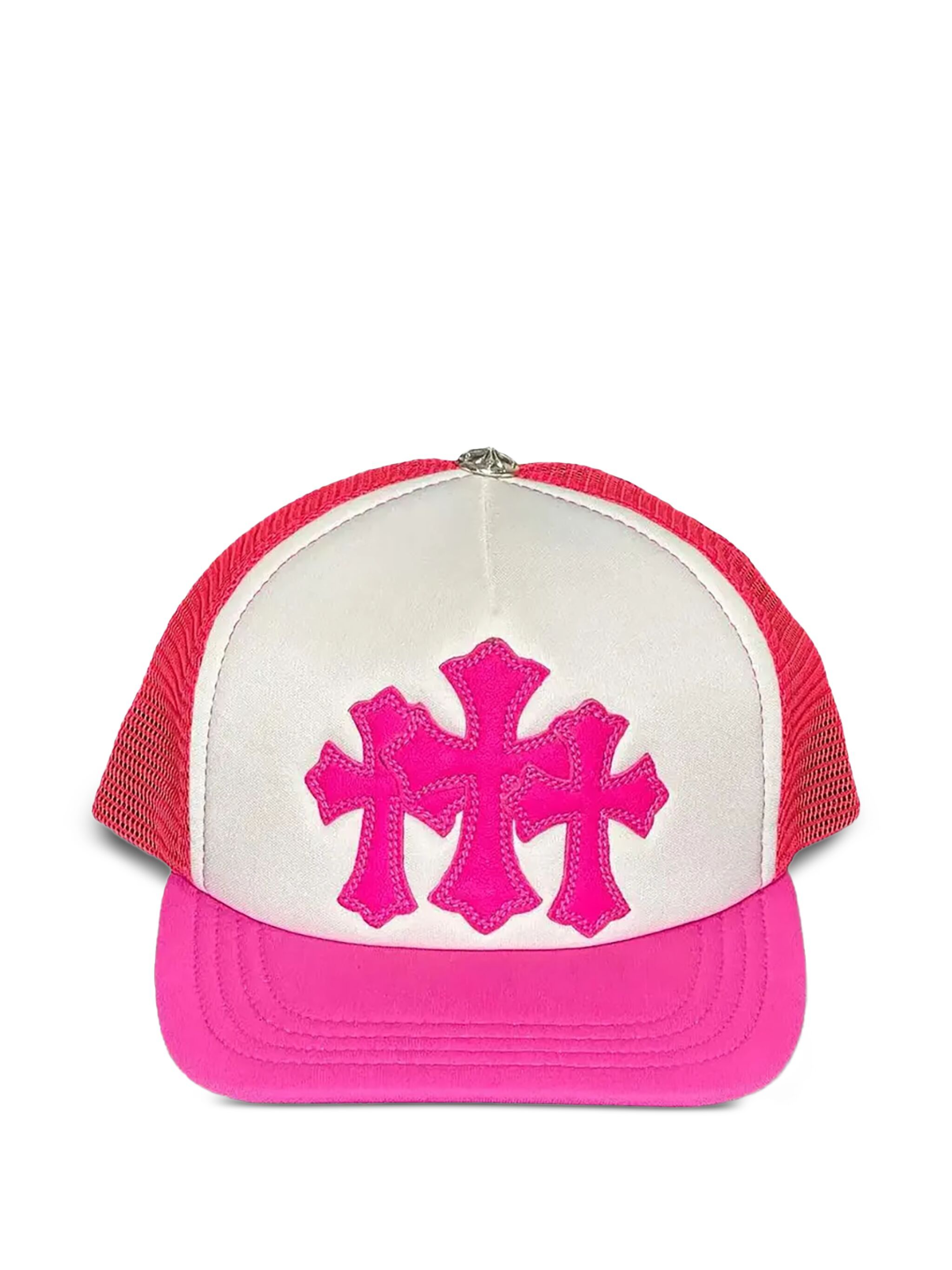 Chrome Hearts Pink Triple Cross Trucker Hat - Coppra Miami