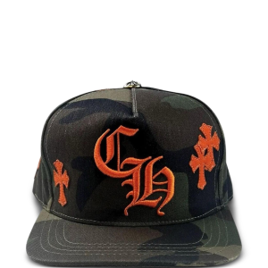 Chrome Hearts Cross Patch Hat Camo/Orange