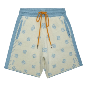 Rhude Banco Stone Blue/Ivory knitted shorts