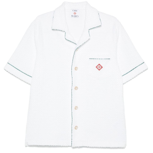 Casablanca monogram-embossed towelling shirt