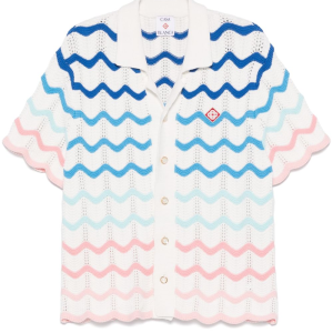 Casablanca Gradient Wave Crochet Shirt