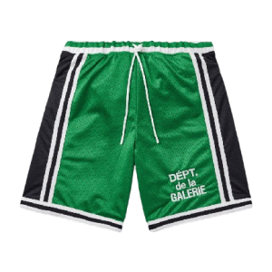 Gallery Dept. Miami Court Straight-Leg Logo-Embroidered Striped Mesh Shorts