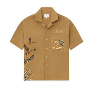 RHUDE FALCO SCRIPT BUTTON UP SHIRT