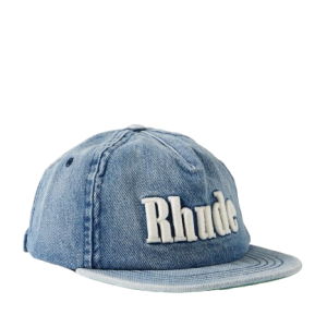 Rhude Logo-Embroidered Denim Baseball Cap