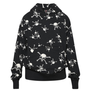 Saint Mxxxxxx skull-print cotton hoodie