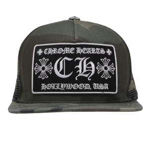 Chrome Hearts CH Hollywood Trucker Hat Camo/Black