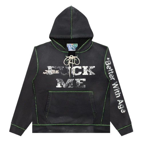 Better With Age FUCK ME HOODIE / FADED BLACK - Coppra Miami