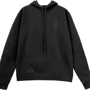 Chrome Hearts Miami Exclusive Cemetery Vertical Logo Hoodie 'Black'