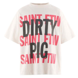 Saint Mxxxxxx Dirty Pig Short-Sleeved Tee - White