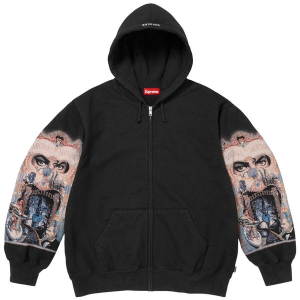 Supreme Michael Jackson Dangerous Zip Up Hooded Sweatshirt Black