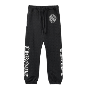 Chrome Hearts All Over Monogram Horseshoe Logo Sweatpants Black