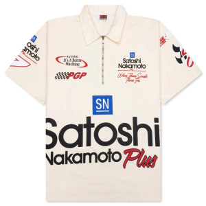 SATOSHI NAKAMOTO MECHANIC HALF ZIP ~ VINTAGE CREAM