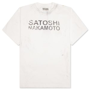 Satoshi Nakamoto Destroyed Luke Tee - White